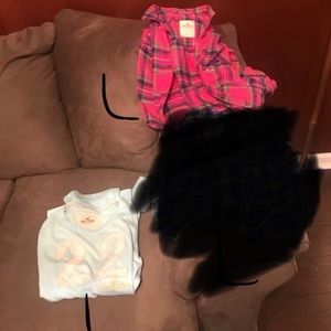 Flannels long sleeve shirts jackets sweatpants